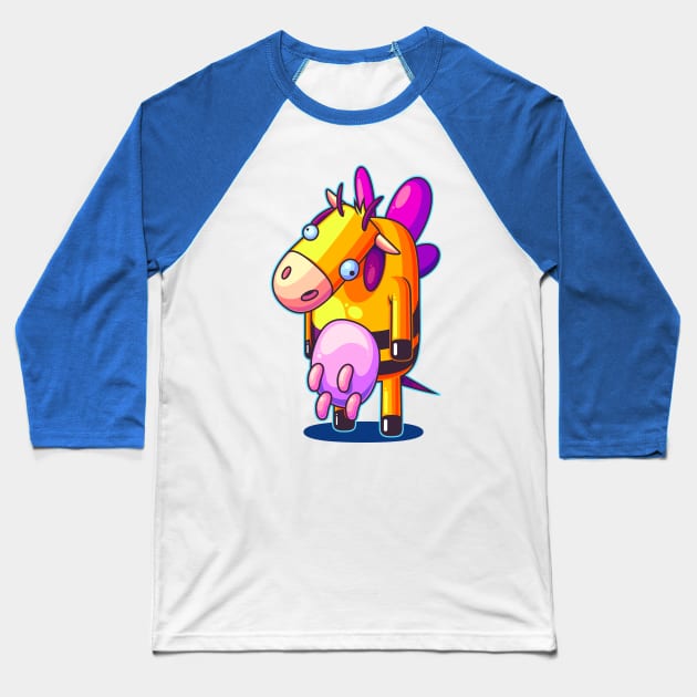 Moo Bee Baseball T-Shirt by ArtisticDyslexia